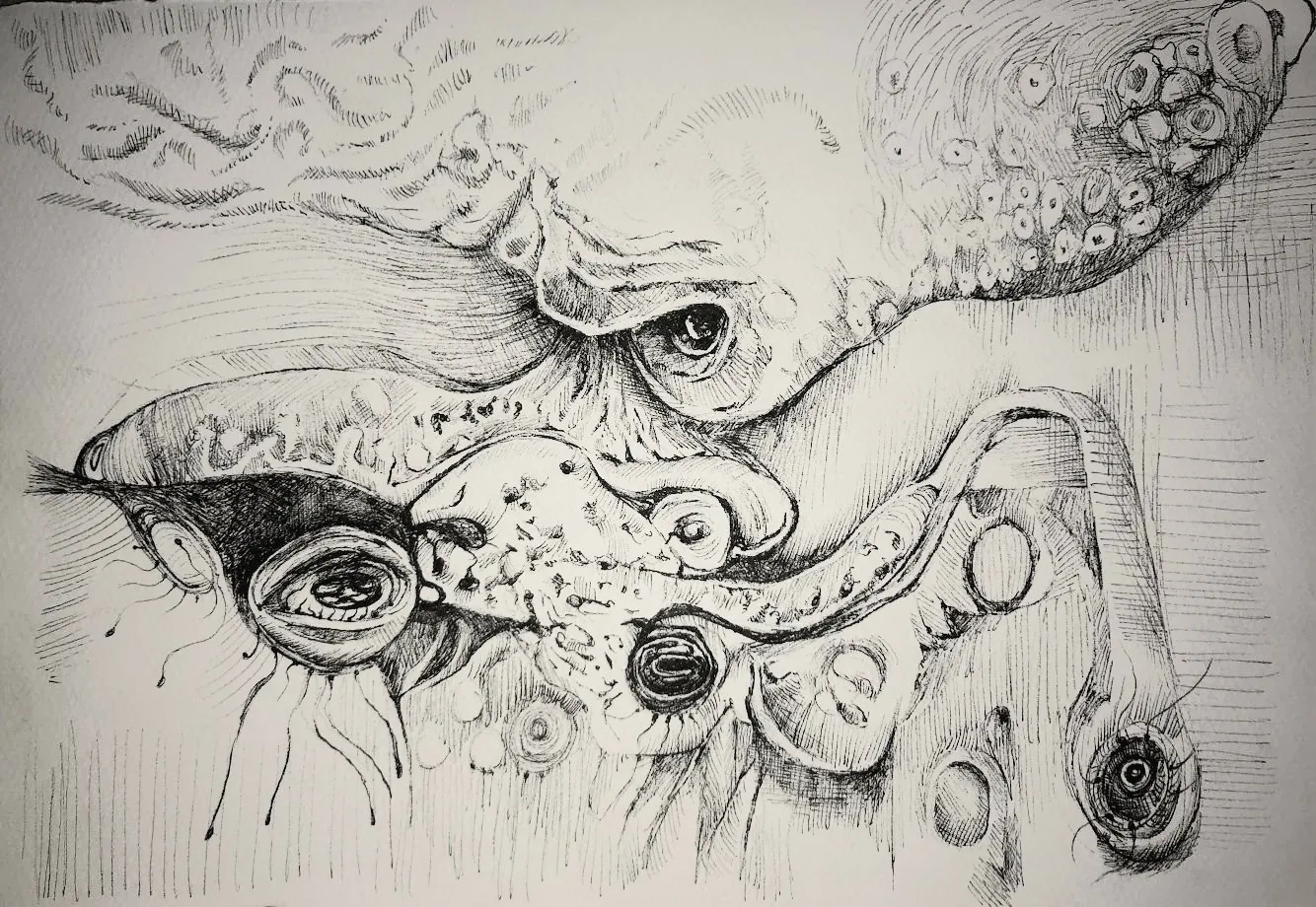 Un disegno astratto sull ansia